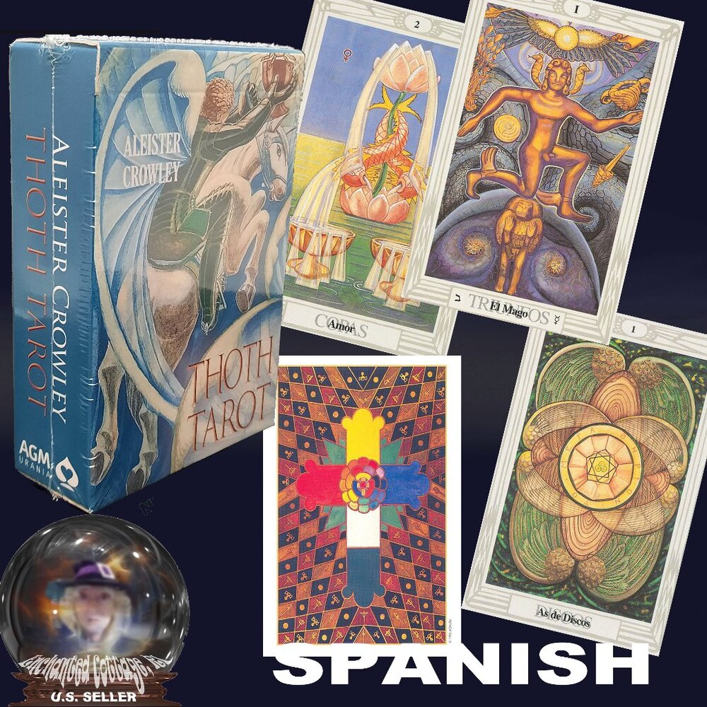 𝐒𝐩𝐚𝐧𝐢𝐬𝐡 Aleister Crowley EL TAROT THOTH Deck Fortune Telling 78Cards NEW